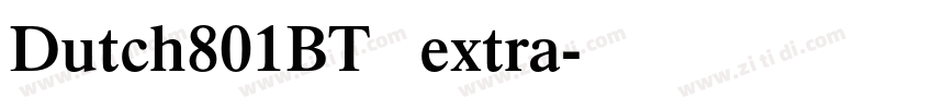 Dutch801BT   extra字体转换